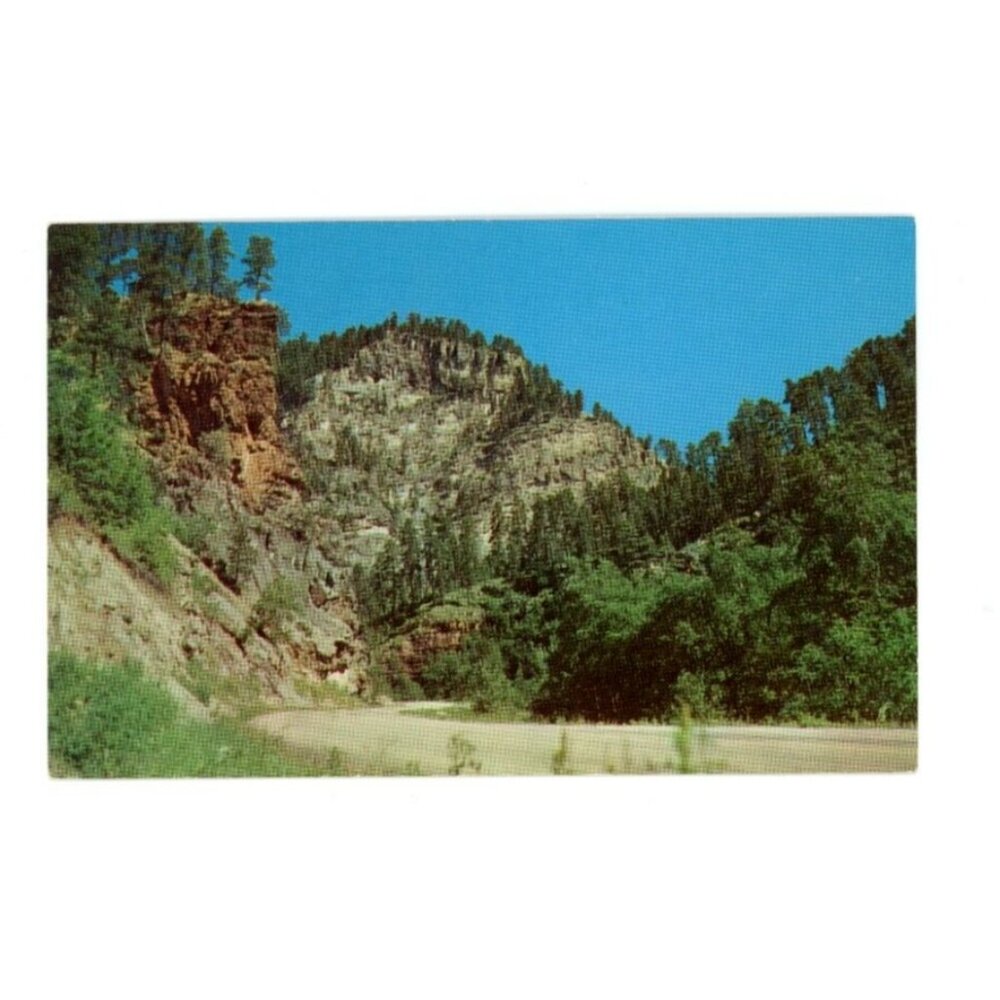 Postcard Chrome Spearfish Canyon Black Hills South Dakota